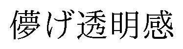 儚げ透明感 商願2024-096685の商標見本
