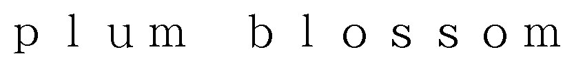 plum blossom 商願2024-098447の商標見本