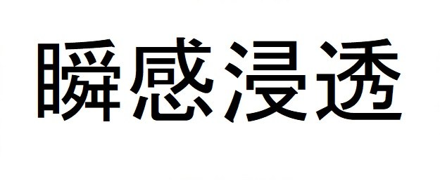 瞬感浸透 商願2024-099004の商標見本