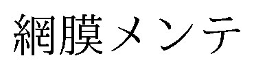 網膜メンテ 商願2024-101378の商標見本