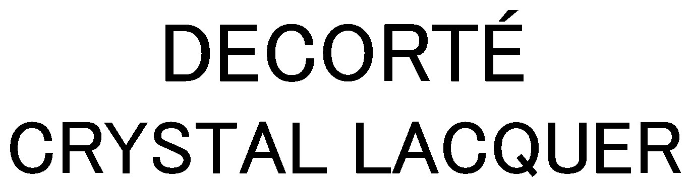 DECORTE CRYSTAL LACQUER 商願2024-102994の商標見本