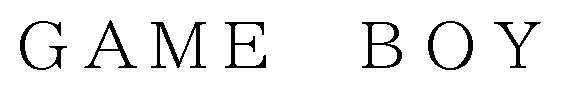 GAME BOY 商願2024-103268の商標見本