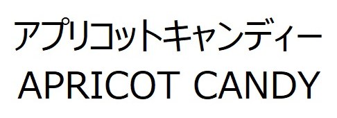 アプリコットキャンディー APRICOT CANDY 商願2024-109020の商標見本