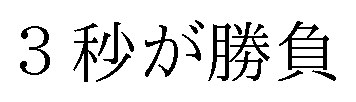 3秒が勝負 商願2024-113606の商標見本