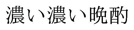 濃い濃い晚酌 商願2024-114261の商標見本