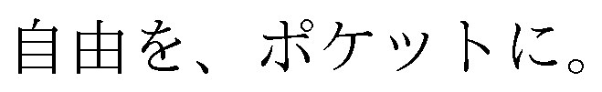 自由を、ポケットに 商願2024-114858の商標見本