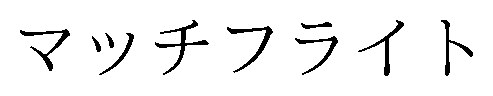 マッチフライト 商願2024-115718の商標見本