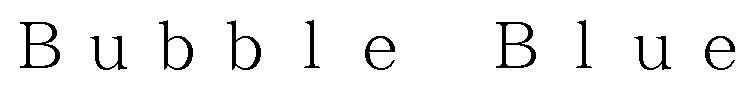 Bubble Blue 商願2024-115765の商標見本