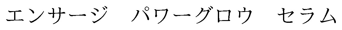 エンサージ パワーグロウ セラム 商願2024-118718の商標見本