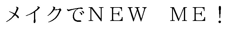 メイクでNEWME! 商願2024-118879の商標見本