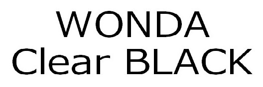 WONDA Clear BLACK 商願2024-120106の商標見本