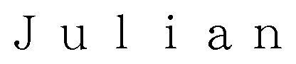Julian 商願2024-129126の商標見本