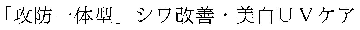 攻防一体型」シワ改善・美白UVケア 商願2024-130885の商標見本
