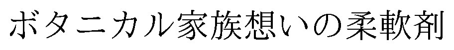 ボタニカル家族想いの柔軟剤 商願2024-133040の商標見本