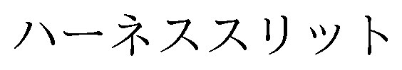 ハーネススリット 商願2024-137354の商標見本