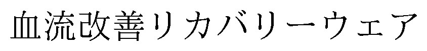 血流改善リカバリーウェア 商願2024-138575の商標見本