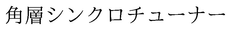 角層シンクロチューナー 商願2024-138734の商標見本