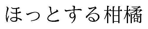 ほっとする柑橘 商願2024-139862の商標見本