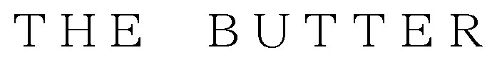 THE BUTTER 商願2024-140018の商標見本