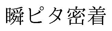 瞬ピタ密着 商願2024-140627の商標見本