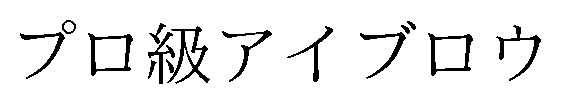 プロ級アイブロウ 商願2025-001128の商標見本