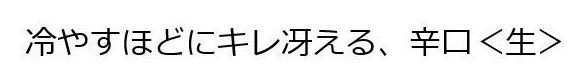 冷やすほどにキレ湖える、辛口<生> 商願2025-007693の商標見本