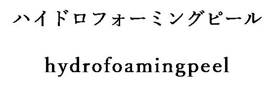 ハイドロフォーミングピール hydrofoamingpeel 商願2025-011459の商標見本
