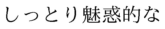 しっとり魅惑的な 商願2025-011624の商標見本