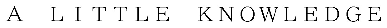 A LITTLE KNOWLEDGE 商願2025-012496の商標見本