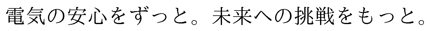 電気の安心をずっと。未来への挑戦をもっと 商願2025-017064の商標見本