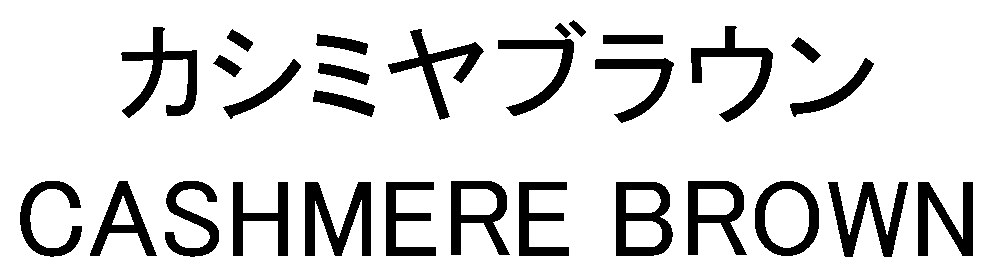 カシミヤブラウン CASHMERE BROWN 商願2025-023930の商標見本