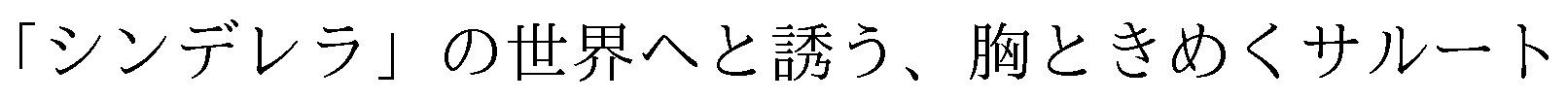 シンデレラ」の世界へと誘う、胸ときめくサルート 商願2025-027686の商標見本