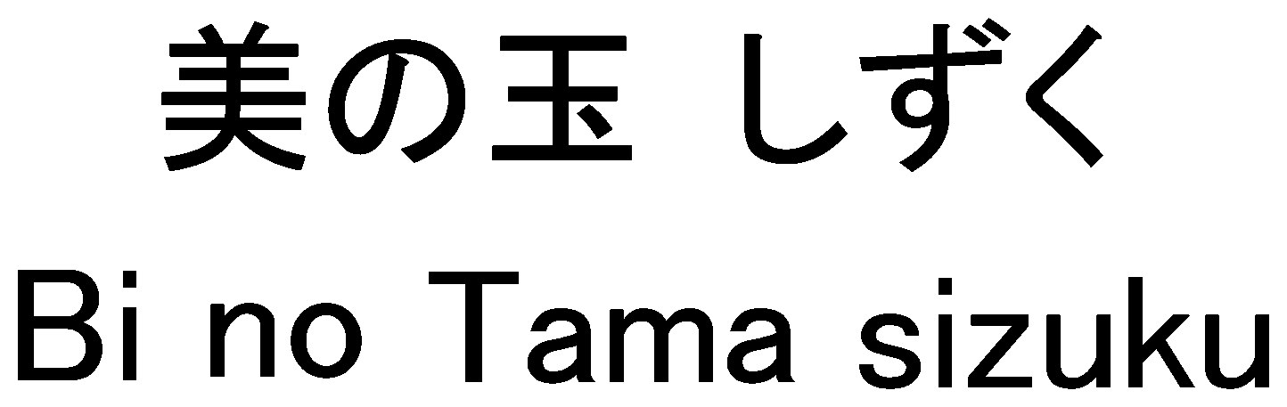 美の玉しずく Bi no Tama sizuku 商願2025-030061の商標見本