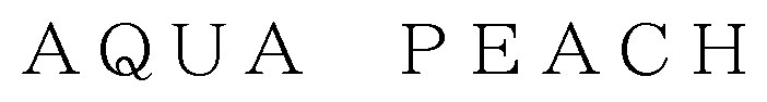 AQUA PEACH 商願2025-033066の商標見本