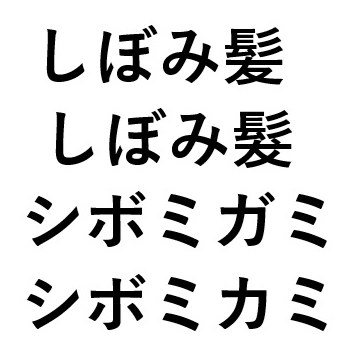 しぼみ髪 しぼみ髮 シボミガミ シボミカミ 商願2025-038220の商標見本