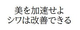 美を加速せよ シワは改善できる 商願2025-051136の商標見本