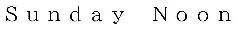 Sunday Noon 商願2025-056076の商標見本