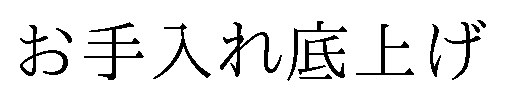 お手入れ底上げ 商願2025-056431の商標見本