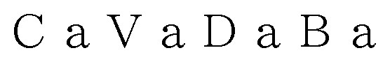 CaVaDaBa 商願2025-077869の商標見本
