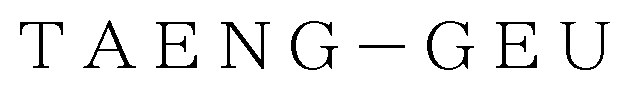 TAENG-GEU 商願2025-078222の商標見本