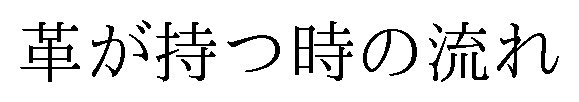 革が持つ時の流れ 商願2025-087245の商標見本