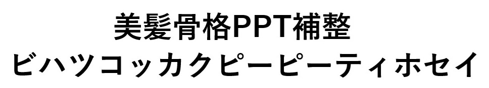 美髪骨格PPT補整 ビハツコッカクピーピーティホセイ 商願2025-093677の商標見本