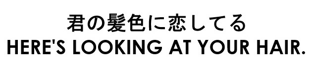 君の髪色に恋してる HERE'S LOOKING AT YOUR HAIR 商願2025-100450の商標見本