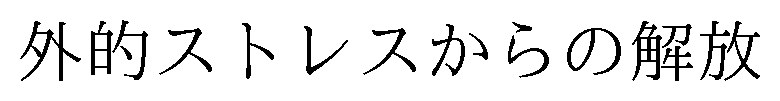 外的ストレスからの解放 商願2025-101720の商標見本