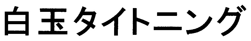 白玉タイトニング 商願2025-109211の商標見本