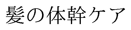 髪の体幹ケア 商願2025-114057の商標見本
