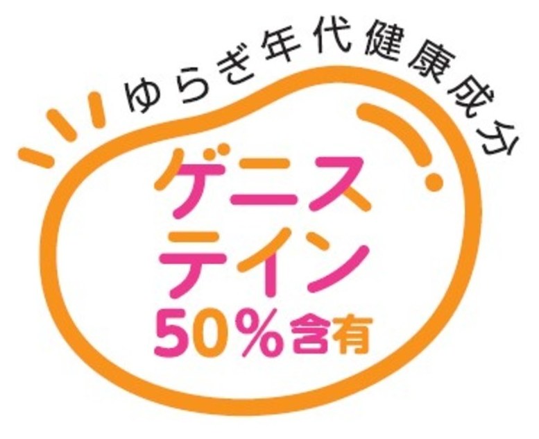 ゆらを年花録表を ゲニス テイン 50%含有 商願2025-114239の商標見本