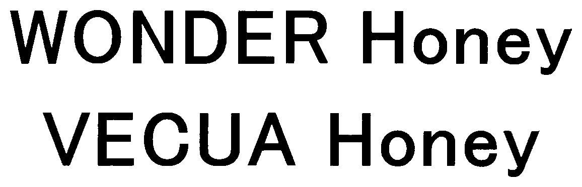 WONDER Honey VECUA Honey 商願2025-118757の商標見本