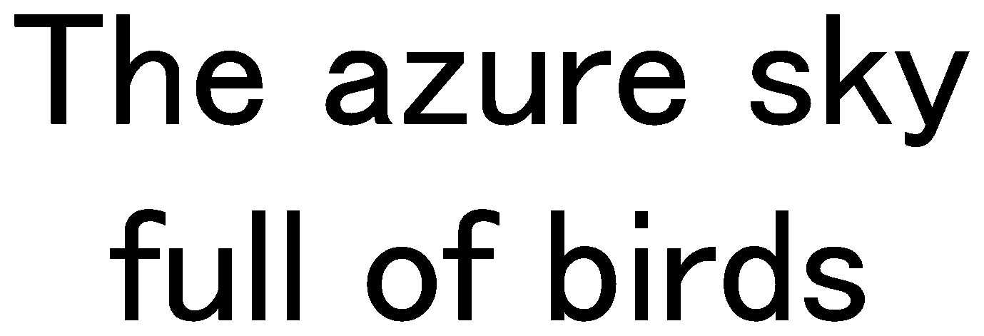 The azure sky full of birds 商願2025-121613の商標見本