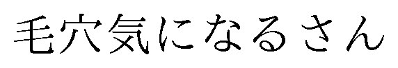 毛穴気になるさん 商願2025-130352の商標見本